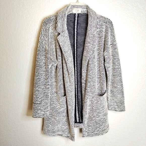 Marine layer Birdseye Blazer in Black/White Contrast sz xs,s - Picture 2 of 12